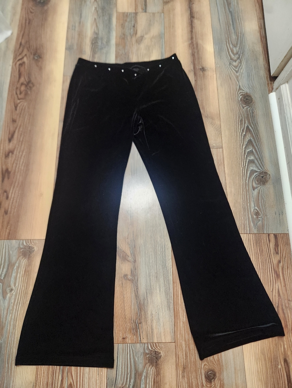 Ms Cosmo Black Velvet Pants Size Large